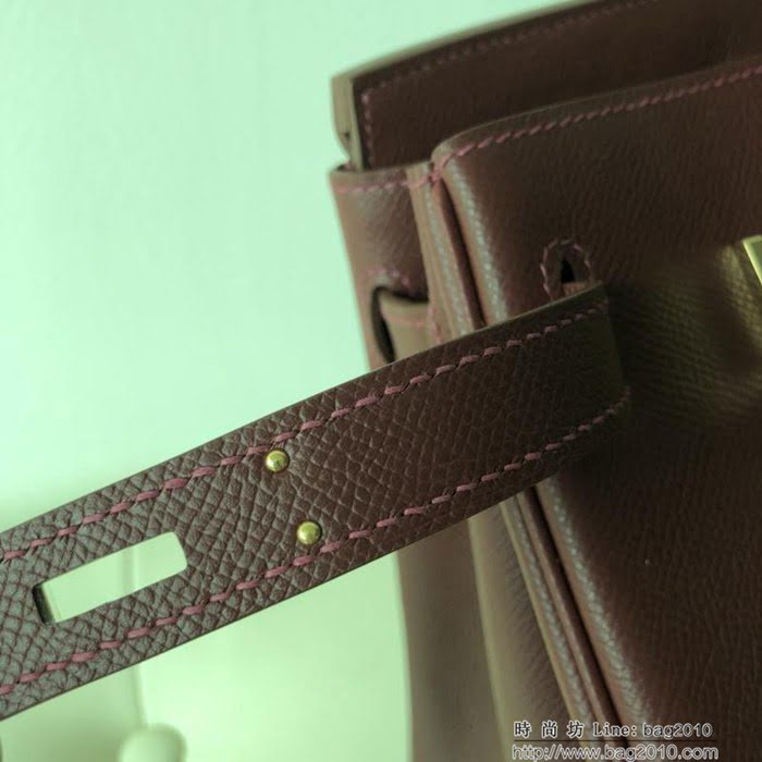 HERMES愛馬仕 鉑金包 Birkin 百分百老工匠 法國進口蠟線 純手工製作 時尚高端手提包  Ama1282